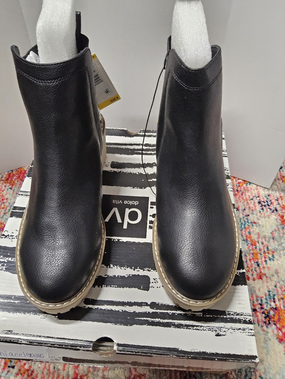 NWOT Size 8 Women's Black Chelsea Ankle Boots Rancher Style